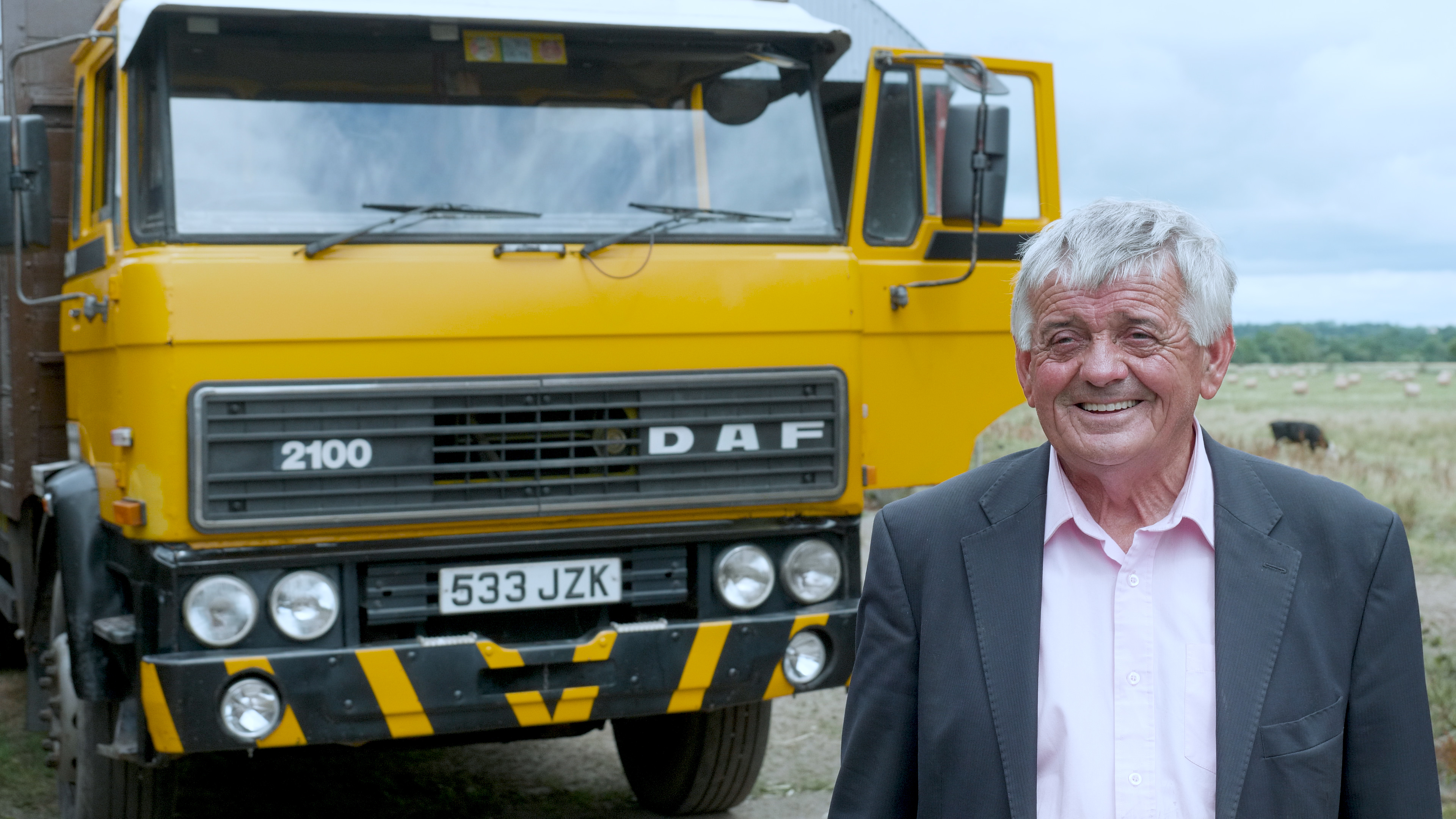 Irishman John Tarrent in front of his DAF 2100 which he purchased back in 1984 and which is still in operation.