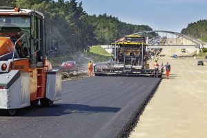 The AutoSet Plus Paving Programs function assisted the paving team on the motorway job site near Potsdam.