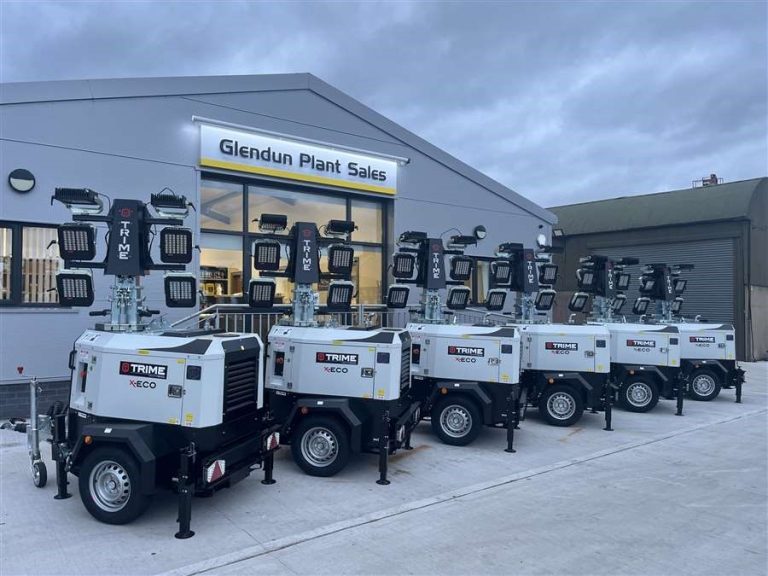 Glendun Plant stocks up with Trime lighting towers.