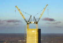 Liebherr cranes make rapid construction progress possible on Scandinavia’s second tallest tower