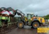 NEW KOMATSU WA 475 AND WA 380 AT THEIR SAWMILLS IN AUGHRIM CO WICKLOW