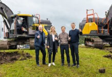 Sweden’s Prime Minister makes symbolic first dig as Volvo Construction Equipment breaks ground on new excavator factory