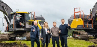 Sweden’s Prime Minister makes symbolic first dig as Volvo Construction Equipment breaks ground on new excavator factory